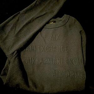 Armani exchange long sleeve sweatshirt size:M color- dark blue (black)